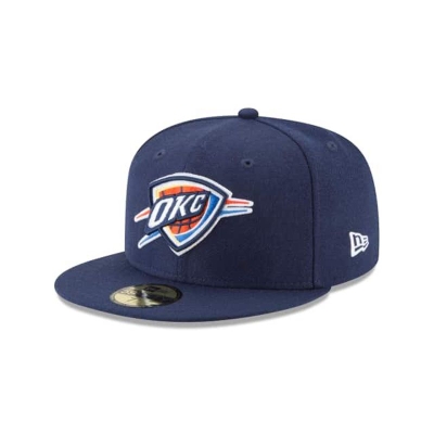 Blue Oklahoma City Thunder Hat - New Era NBA Wool Standard 59FIFTY Fitted Caps USA2481537